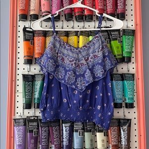 Blue ruffle American Eagle tank top